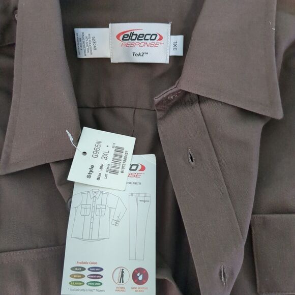 Elbeco® Response™ Tek2™ Uniform shirt brown 3xl new with tags - Picture 3 of 5